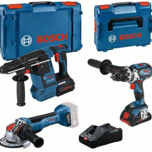 Bosch Blauw 3-delige Comboset | GSR 18V-110C + GWX 18V-10 P + GBH 18V-26F + 1x 4,0 Ah + 1x 8 Ah