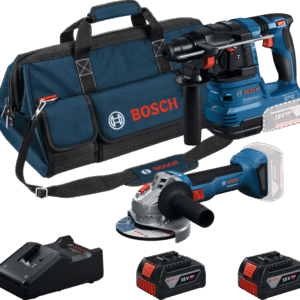 Bosch Blauw Accutoolkit Combipack 18V GWS 18V-8 + GBH 18V-22 | 2x GBA 18V 4,0 Ah + Lader GAL 18V-40