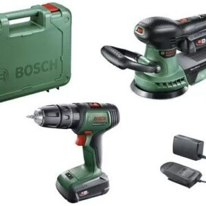 Bosch Groen Toolkit UniversalImpact 18 + AdvancedOrbit 18 | 2 x 2.0 Ah accu's + lader
