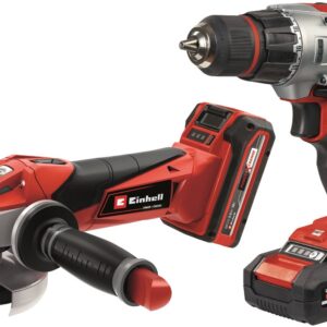 Einhell TE-TK 18 Li Kit 18 V/1.5 Ah/3.0 Ah (Accu Boor-/Schroefmachine/Accu Haakse slijper) - 2 accu's
