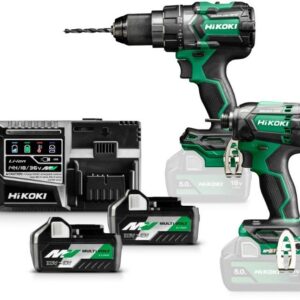 Hikoki KC18DCWAZ | Combipack | DS18DC Accuboor + WH18DC Accu slagschroevendraaier | 18V | 2 x 5.0Ah + lader