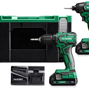 Hikoki KC18DD WFZ Voordeelpack | DS18DD Accu Boor-Schroefmachine + WH18DD Slagschroevendraaier | 2X 2,0Ah Accu's + lader