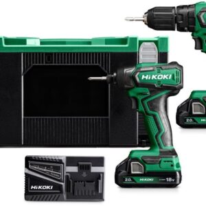 Hikoki KC18DDWGZ Combopack | DV18DD + WH18DD | 18 V | 2 x 2,0 Ah accu + lader