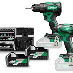 Hikoki KC18DEWAZ | Combipack | DS18DE Accuboormachine + WH18DE accuslagschroevendraaier | 18V | 2 x 5.0Ah + lader