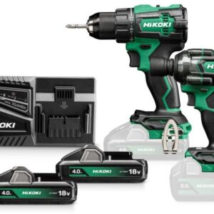 Hikoki KC18DEWLZ | Accu Combopack | DS18DE +WR18DE | 18 V | 2x 4,0 Ah accu's + lader