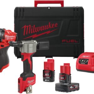 Milwaukee M12 FPP2D2-422X | M12 FUEL powerpack (M12 FPD2, M12 BPRT, 1 x M12 B2 accu, 1 x M12 B4 accu, 1 x C12C lader, 1 x HD Box)