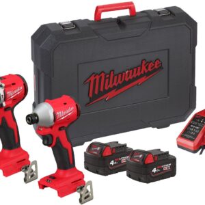 Milwaukee M18 BLCPP2A-402C M18 powerpack 2-kit compact Brushless (M18BLPDRC, BLIDRC, 2 x 4,0 Ah)