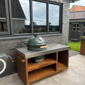 Big green egg buitenkeuken RVS / Cortenstaal
