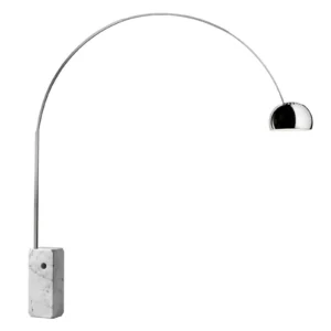 LED-booglamp Arco, chroom, hoogte 240 cm - FLOS