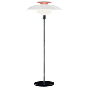 PH 80 vloerlamp, wit/chroom/opaal, schakelaar - Louis Poulsen