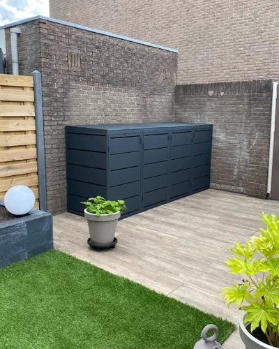 Kuba Store Ombouw antraciet metaal | 4 Containers