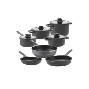 BergHOFF Leo Stone Pannenset 11 delig Downdraft + gratis panbeschermers