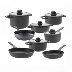 BergHOFF Leo Stone Pannenset 13delig Downdraft + gratis panbeschermers