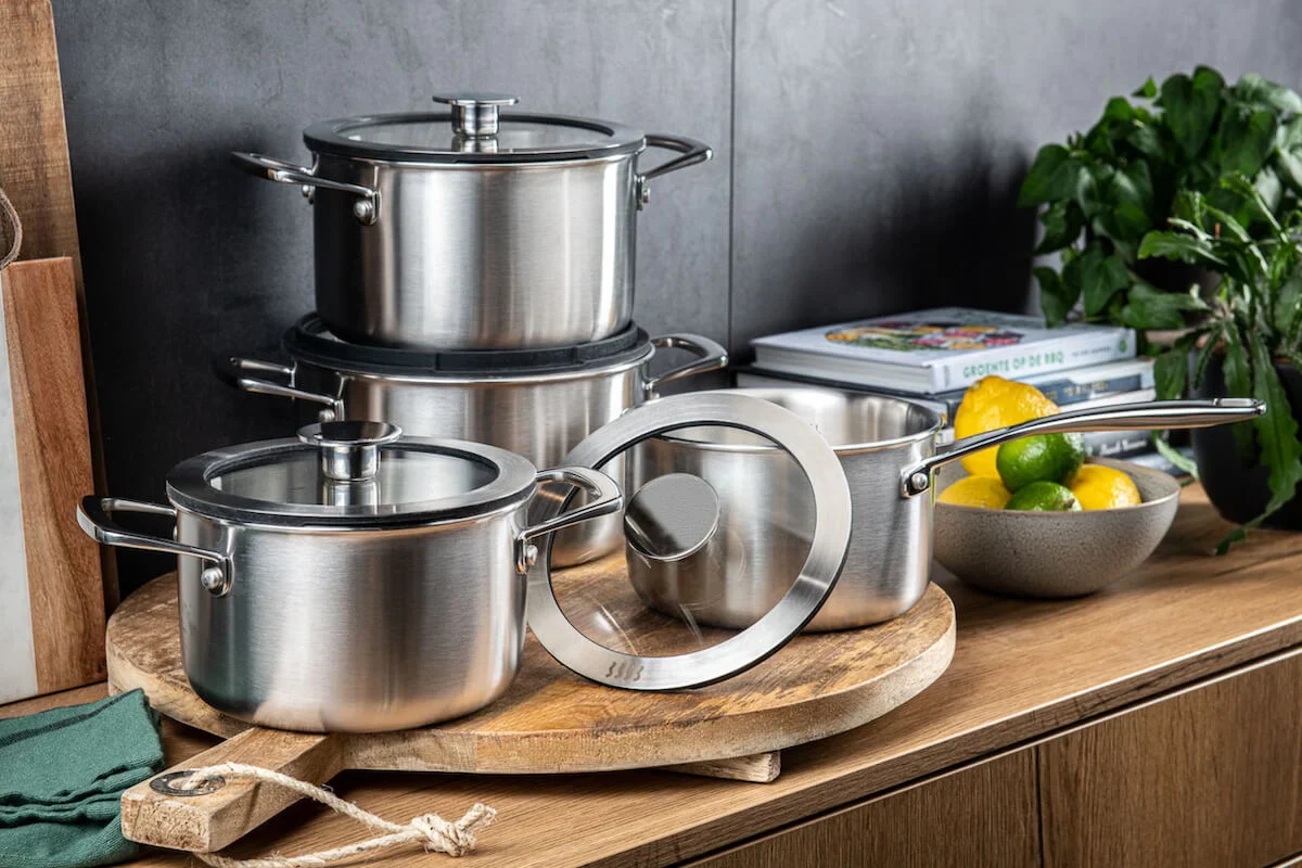 DUCQ Downdraft pannenset - 15 delig - met glazen deksels - Afbeelding 4