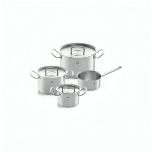 Original Profi Collection- 5 Delig - Steel- en koekenpan - RVS deksels
