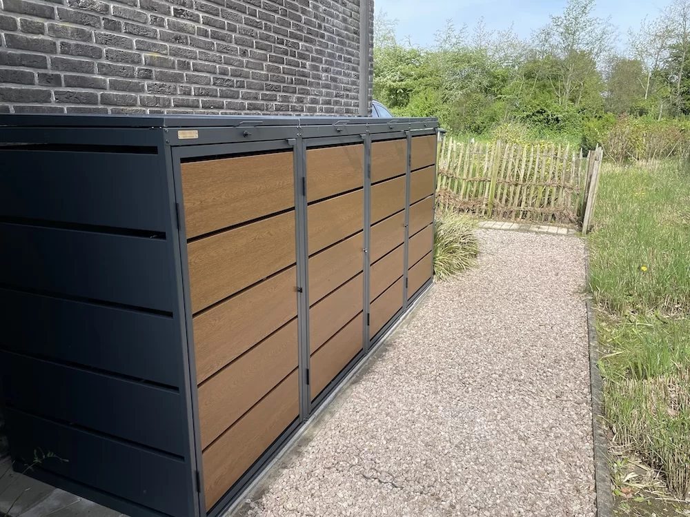 Kuba Store Ombouw antraciet met Eiken Hout | 3 Containers - Afbeelding 4