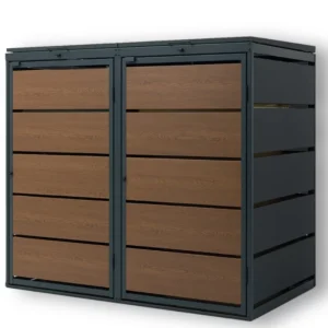 Kuba Store Ombouw Antraciet met Eiken Hout | 2 Containers