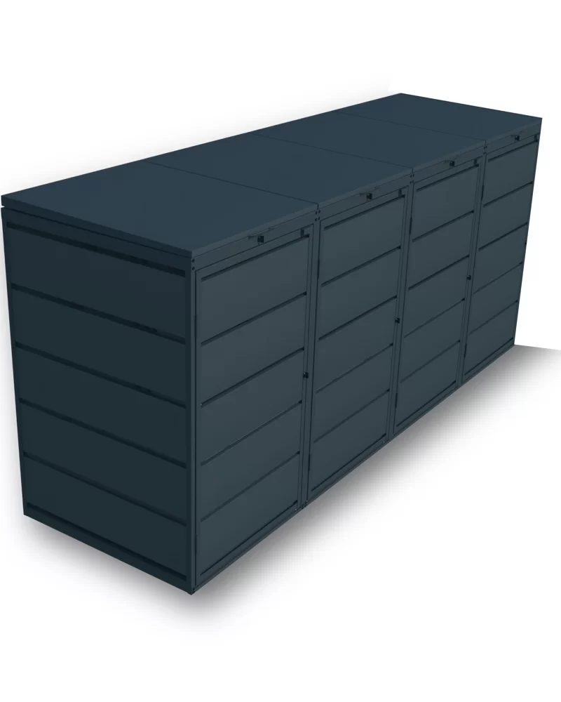 Kuba Store Ombouw antraciet metaal | 4 Containers - Afbeelding 2