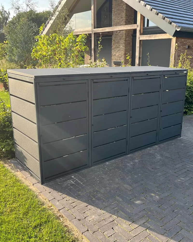 Kuba Store Ombouw antraciet metaal | 4 Containers - Afbeelding 3