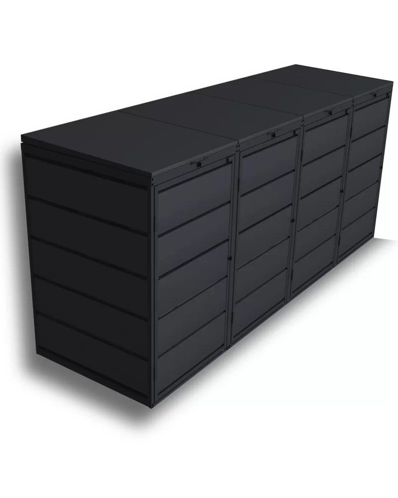 Kuba Store OmbouwZwart metaal | 4 Containers - Afbeelding 2