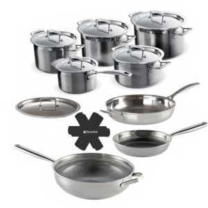 Le Creuset Magnetik Pannenset RVS 9 delig