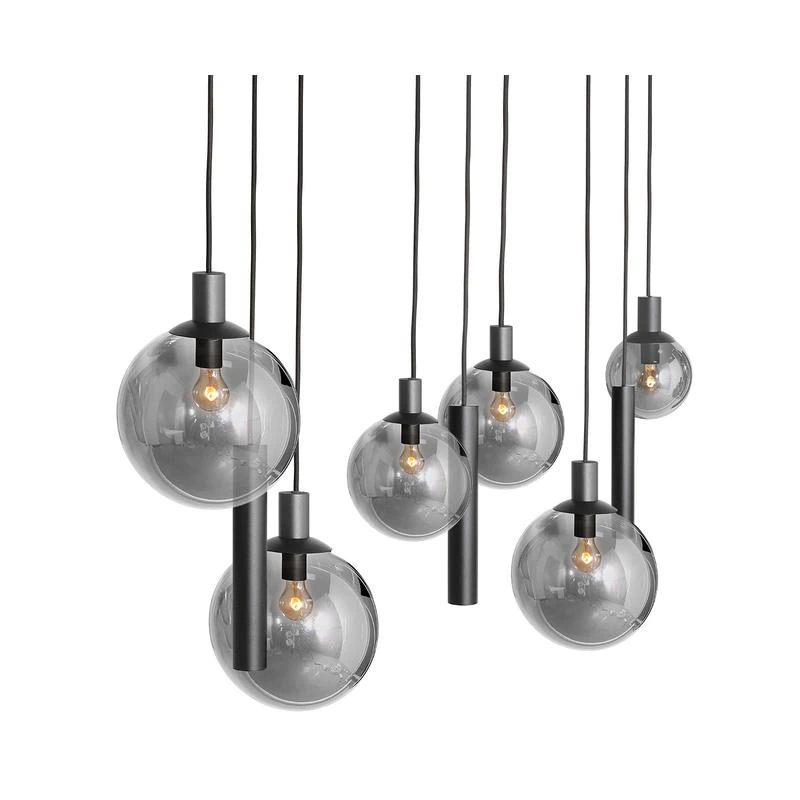 Maya 6+3 lichts Hanglamp Smoke - Afbeelding 2