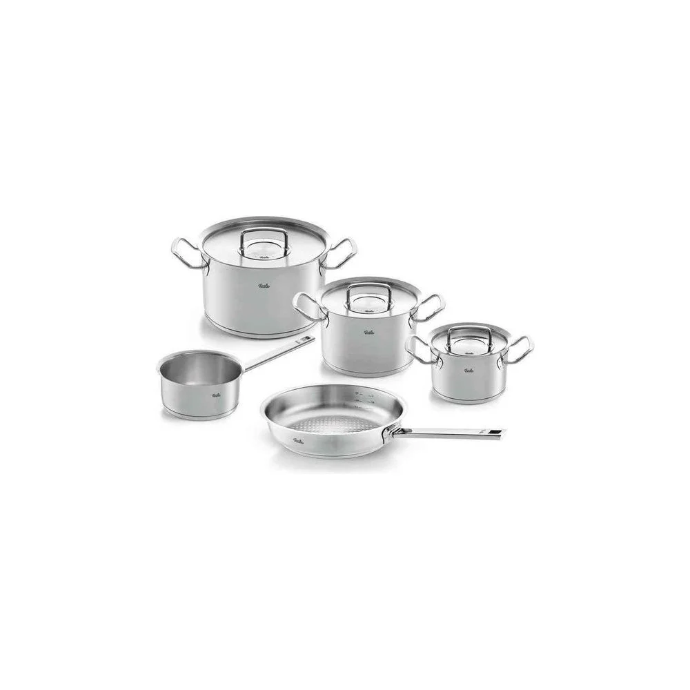 Original Profi Collection- 5 Delig - Steel- en koekenpan - RVS deksels - Afbeelding 2