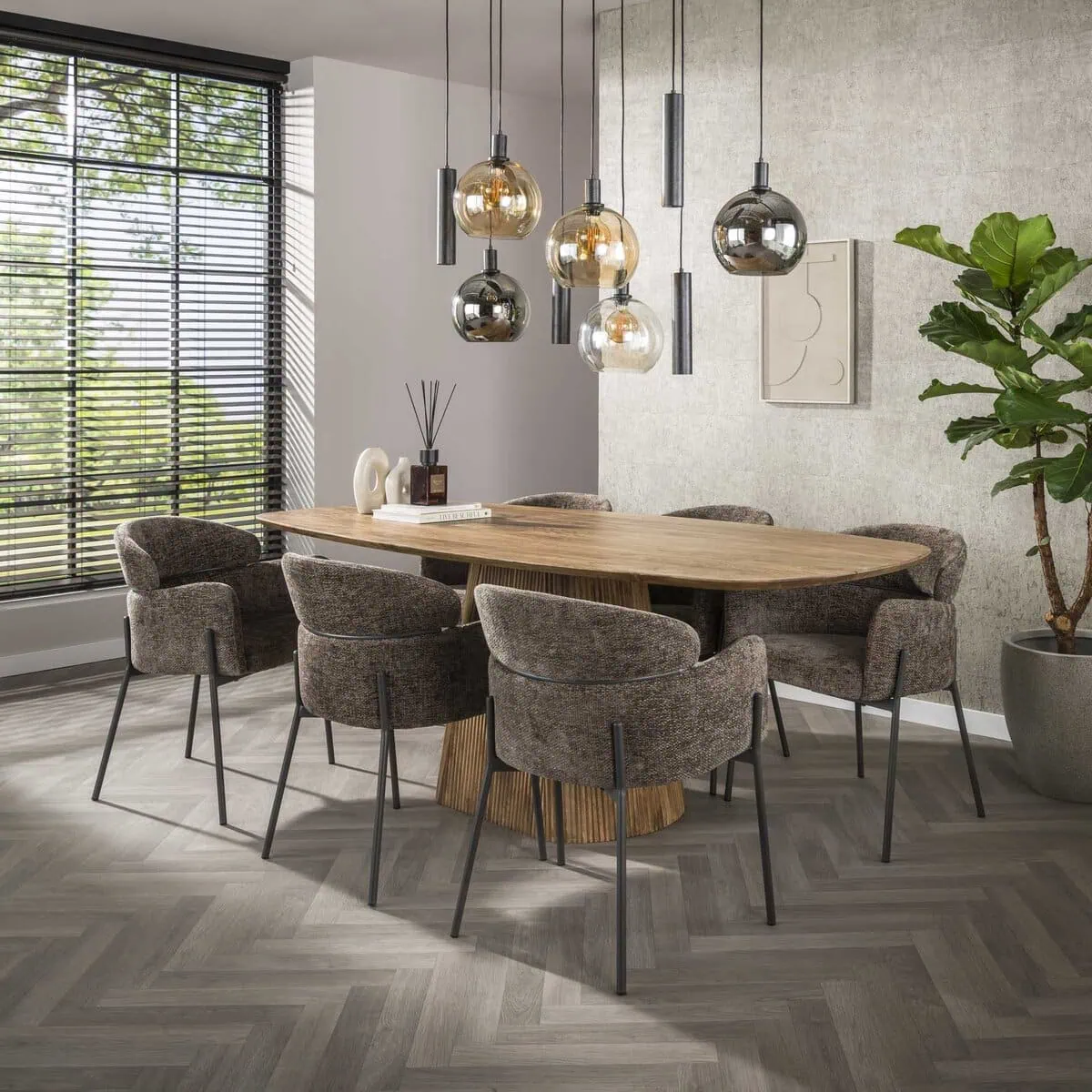 Tessio 9-lichts Hanglamp Multikleur glas - Afbeelding 4