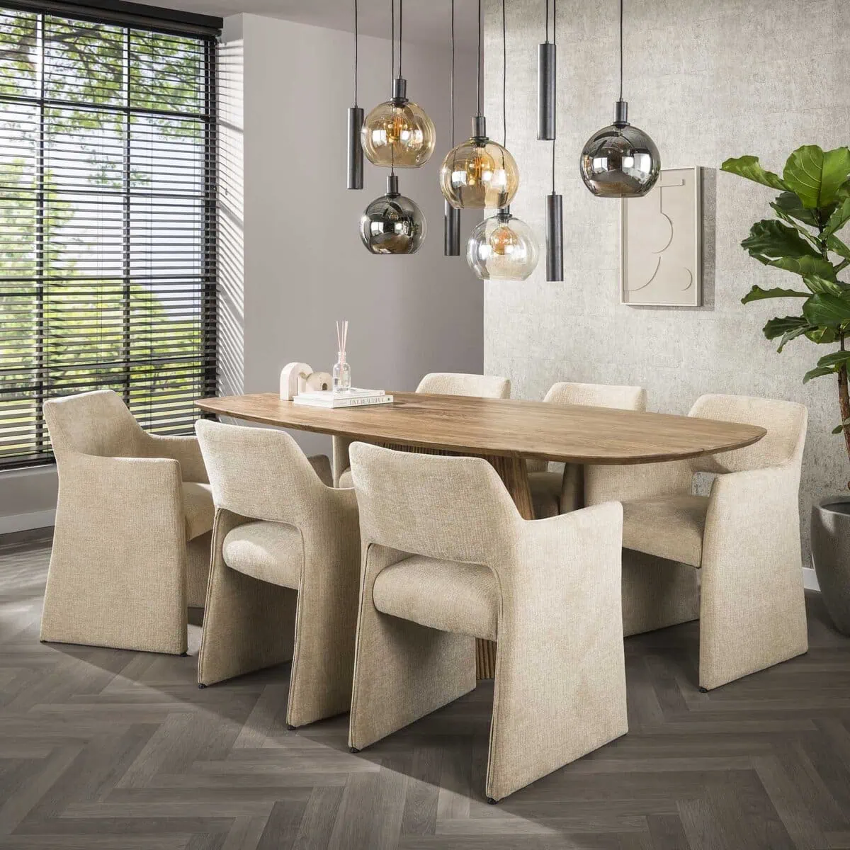 Tessio 9-lichts Hanglamp Multikleur glas - Afbeelding 5