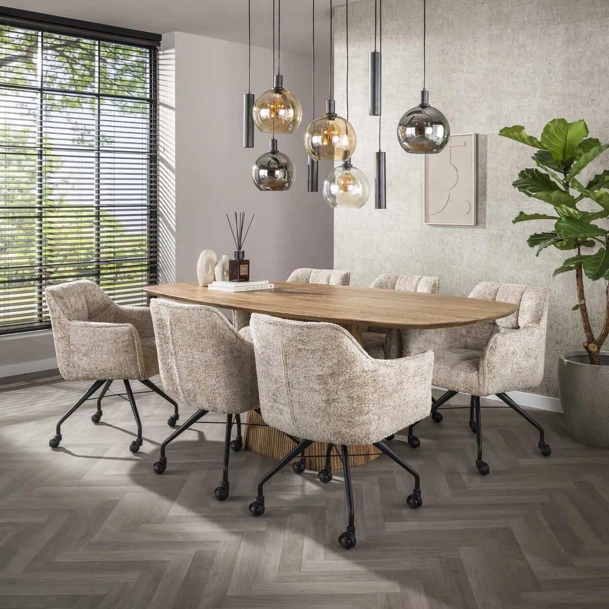 Tessio 9-lichts Hanglamp Multikleur glas - Afbeelding 6