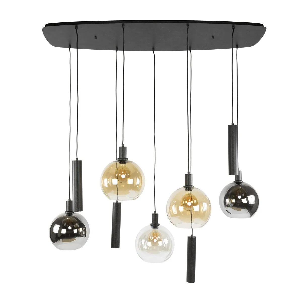 Tessio 9-lichts Hanglamp Multikleur glas - Afbeelding 7