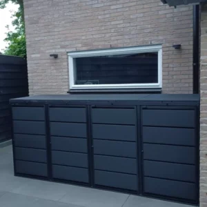Kuba Store OmbouwZwart metaal | 4 Containers